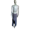 Asymmetrical long skirt Hache HH Italian striped wool archive