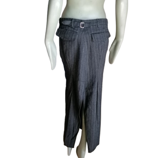 Jupe longue en laine vierge Hh by Hache gris anthracite