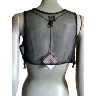 Top Archive Malìparmi Je02 Black Nylon Black Beaded - Deadstock