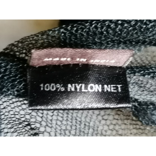Top archive Malìparmi JE02 en nylon net noir perlée – Deadstock