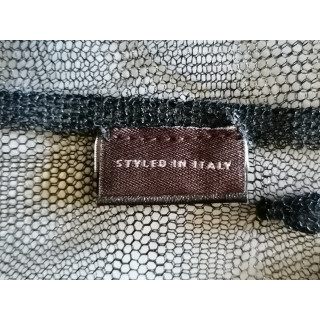 Top archive Malìparmi JE02 en nylon net noir perlée – Deadstock