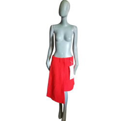 Asymmetrical skirt Hache Virgin Wool Archive Orange Made in Italy