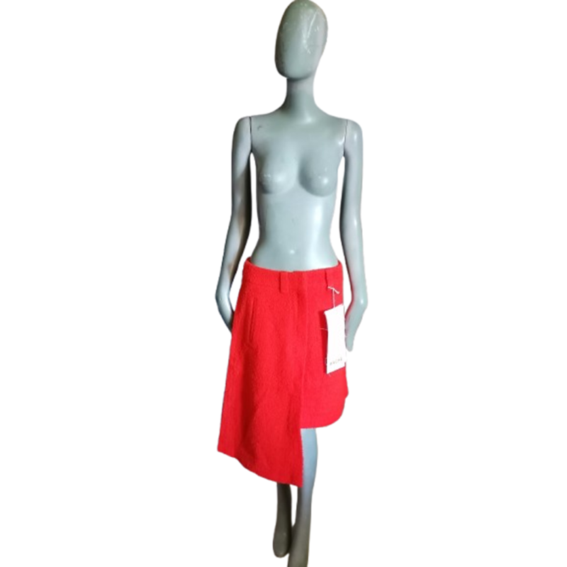 Asymmetrical skirt Hache Virgin Wool Archive Orange Made in Italy