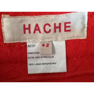 Falda asimétrica Hache Archivo de lana virgen naranja hecho en Italia