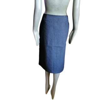 Jupe midi Cerruti Jeans enduite vintage Y2K deadstock