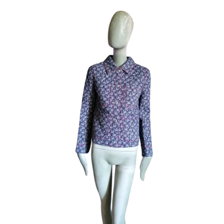JC de Castelbajac Archivo - Chaqueta acolchada floral bordada 90s