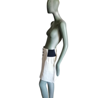 Vintage rok Côte Parijs Parijs Hoog wit en zwart 90s