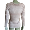 Velvet por Graham & Spencer Arquivo Y2K Feito nos EUA - Top Nude NWT