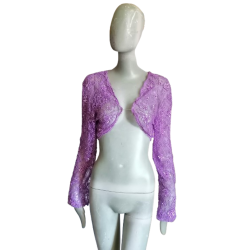 Bolero Vintage Lilac Embroidered Sequins - Ceremony Workshop