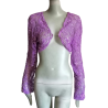 Bolero vintage lilla paillettes ricamati - laboratorio di cerimonia
