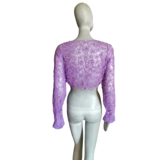 Bolero Vintage Lilac Embroidered Sequins - Ceremony Workshop