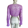 Lantejoulas bordadas lilás do vintage do bolero - oficina da cerimônia