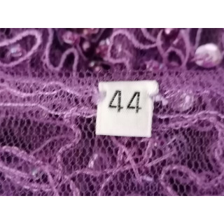 Boléro vintage lilas brodé sequins – pièce atelier cérémonie