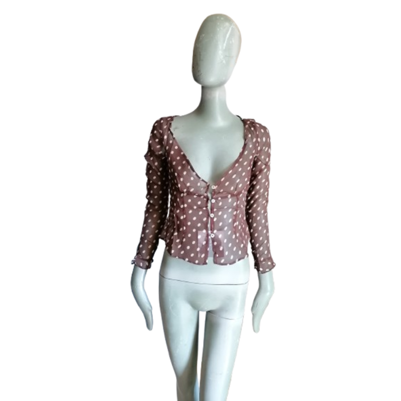 Coast Archivio - Y2K Deadstock Pea Silk Blusa