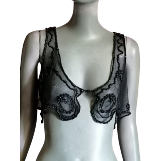 Bustier Archive Malìparmi Je02 Black Beaded - Deadstock