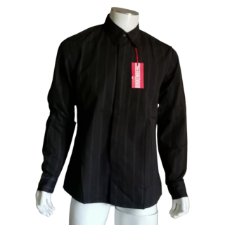 Hemd des Archivs Dirk Bikkembergs 2003 Black Stripes Deadstock