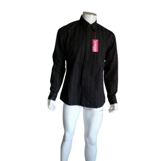 Hemd des Archivs Dirk Bikkembergs 2003 Black Stripes Deadstock