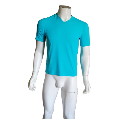 Thierry Mugler Archiv Deadstock T-Shirt Männer Zweite türkisfarbene Haut