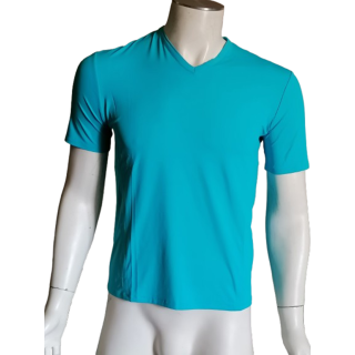 Thierry Mugler Archiv Deadstock T-Shirt Männer Zweite türkisfarbene Haut