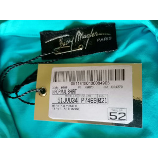 Thierry Mugler Archive Deadstock T-Shirt Homme Seconde Peau Turquoise