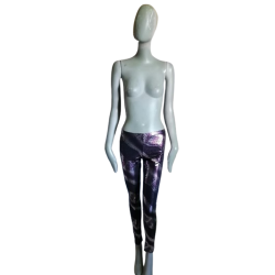 Legging Y2K metallic purple black made in france