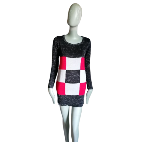 Mini Dress Archive Y2K Lurex & Geometric Pattern Intaria
