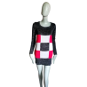 Mini Dress Archive Y2K Lurex & Geometric Pattern Intaria