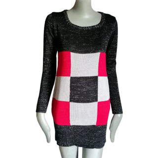 Mini Dress Archive Y2K Lurex & Geometric Pattern Intaria