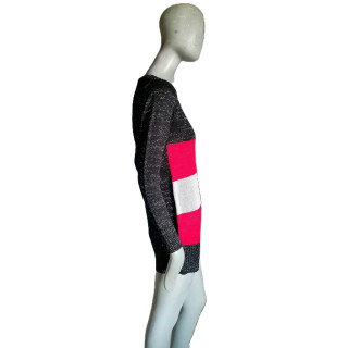 Mini Dress Archive Y2K Lurex & Geometric Pattern Intarsia