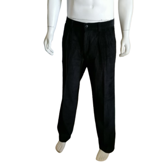 Pantalon Atelier Vintage Velours Côtelé Noir T46 Deadstock