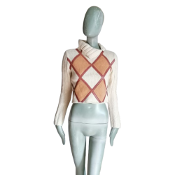 Trui Mesh Archief Argyle Bebouwde Sample Workshop Y2K