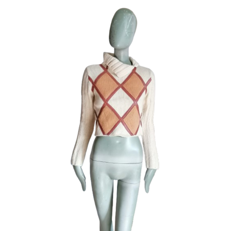 Trui Mesh Archief Argyle Bebouwde Sample Workshop Y2K