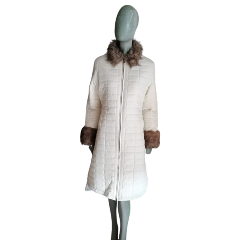 Jas archief gewatteerd beige atelier bont