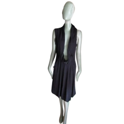 Black draped black draped archive dress Made in France