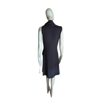 Schwarzes drapiertes schwarzes drapiertes Archivkleid in Frankreich