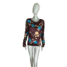 Top Archief Atsuro Tayama Japan Floral Fluwelen gedrapeerd