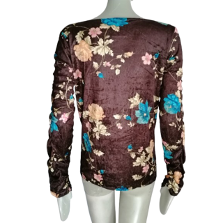 Arquivo superior Atsuro Tayama Veludo floral do Japão drapejado
