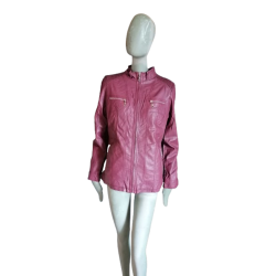 Biker Y2K Giacca Giacca Raspberry Deadstock Corano Workshop