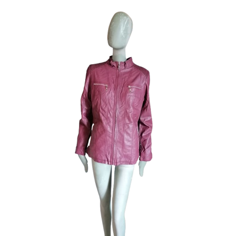 Biker Y2k Jacke Himbeer Deadstock-Archiv-Workshop