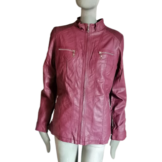 Biker Y2K Giacca Giacca Raspberry Deadstock Corano Workshop