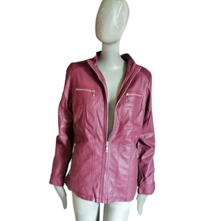 Biker Y2K Giacca Giacca Raspberry Deadstock Corano Workshop
