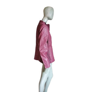 Biker Y2k Jacke Himbeer Deadstock-Archiv-Workshop