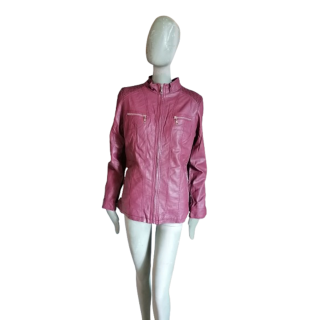 Biker Y2k Jacke Himbeer Deadstock-Archiv-Workshop