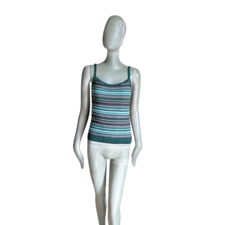 GERANI Archive - Top Striped Mesh 100% Virgin Wool Made in Italy