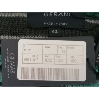 GERANI Archive - Top Striped Mesh 100% Virgin Wool Made in Italy