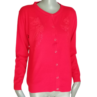 Vintage Golocoast Cardigan Fuchsie Y2k Mischwolle