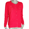 Vintage Golocoast Cardigan Fuchsia Y2K Lana Mixta