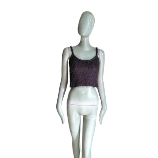 Vintage Top Y2K Fluffy Black Pull Made in France