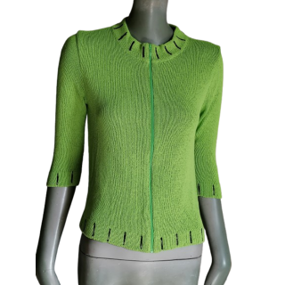 Cardigan Mesh Design Prototype Showroom Green Anis