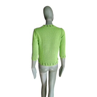 Cardigan Mesh Design Prototype Showroom Green Anis